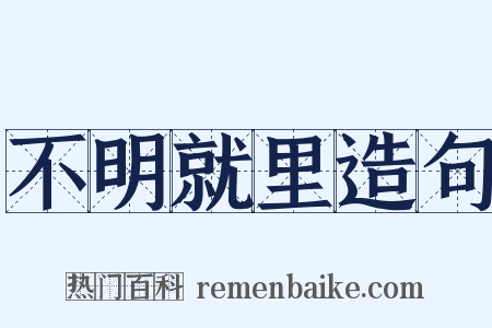 不明就里造句是什么意思的图片